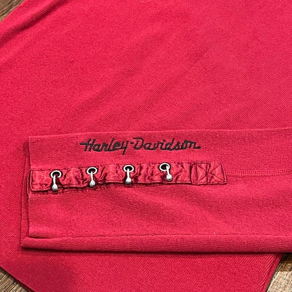 Harley Davidson Hook & Eye Long Sleeve Blouse - Picture 3 of 7